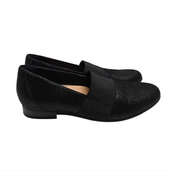 {Clarks}  Unstructured Women's Elegant Black Women's Loafers - Size 10 N - Picture 1 of 12